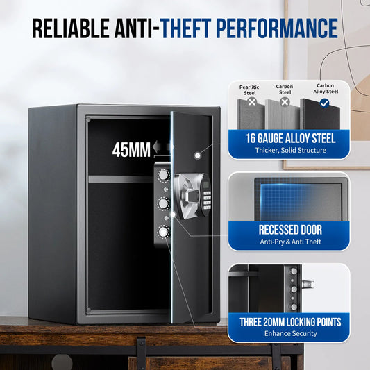 SF0605 19.69 Inch Fingerprint Locks Safe Large Capacity Deposit Box