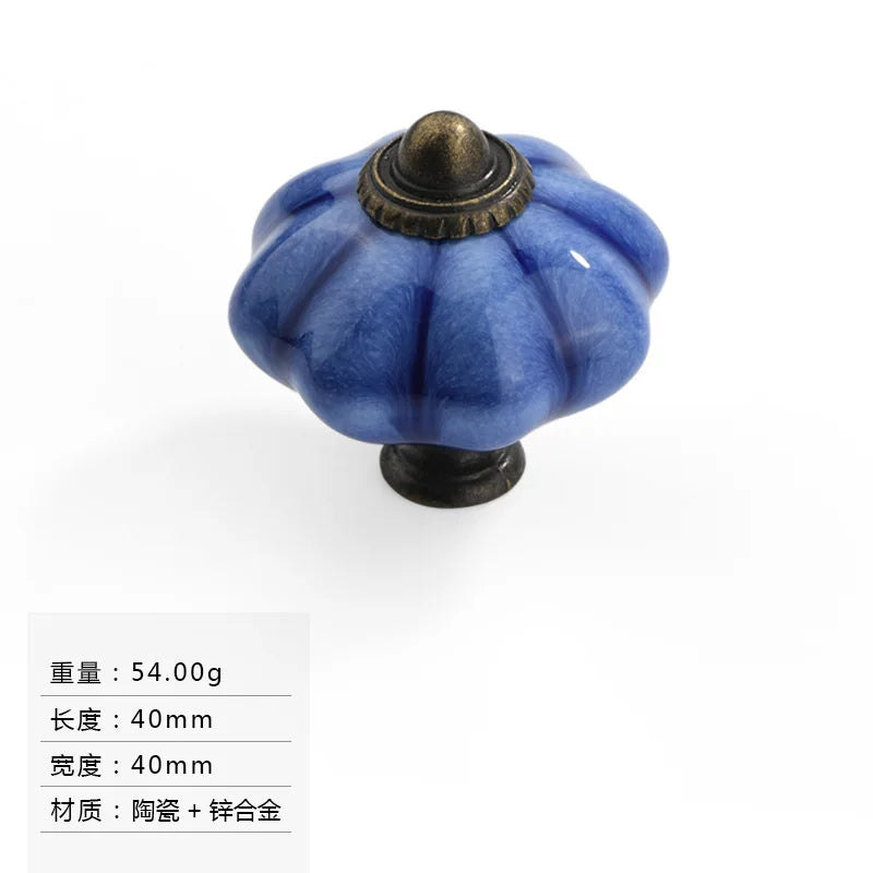 Ceramic Drawer Handle Single Hole Small Circular Colored Handle