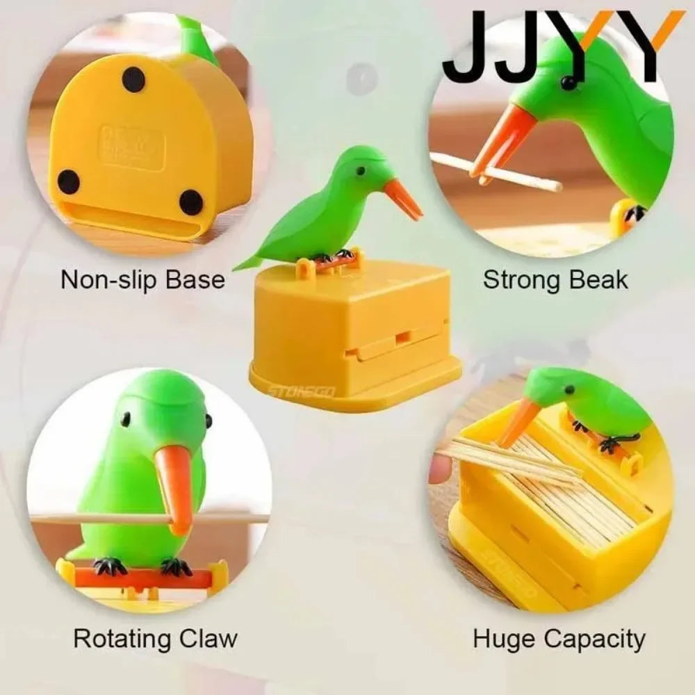 Creative Bird-shaped Toothpick Storage Box Automatic Dispenser