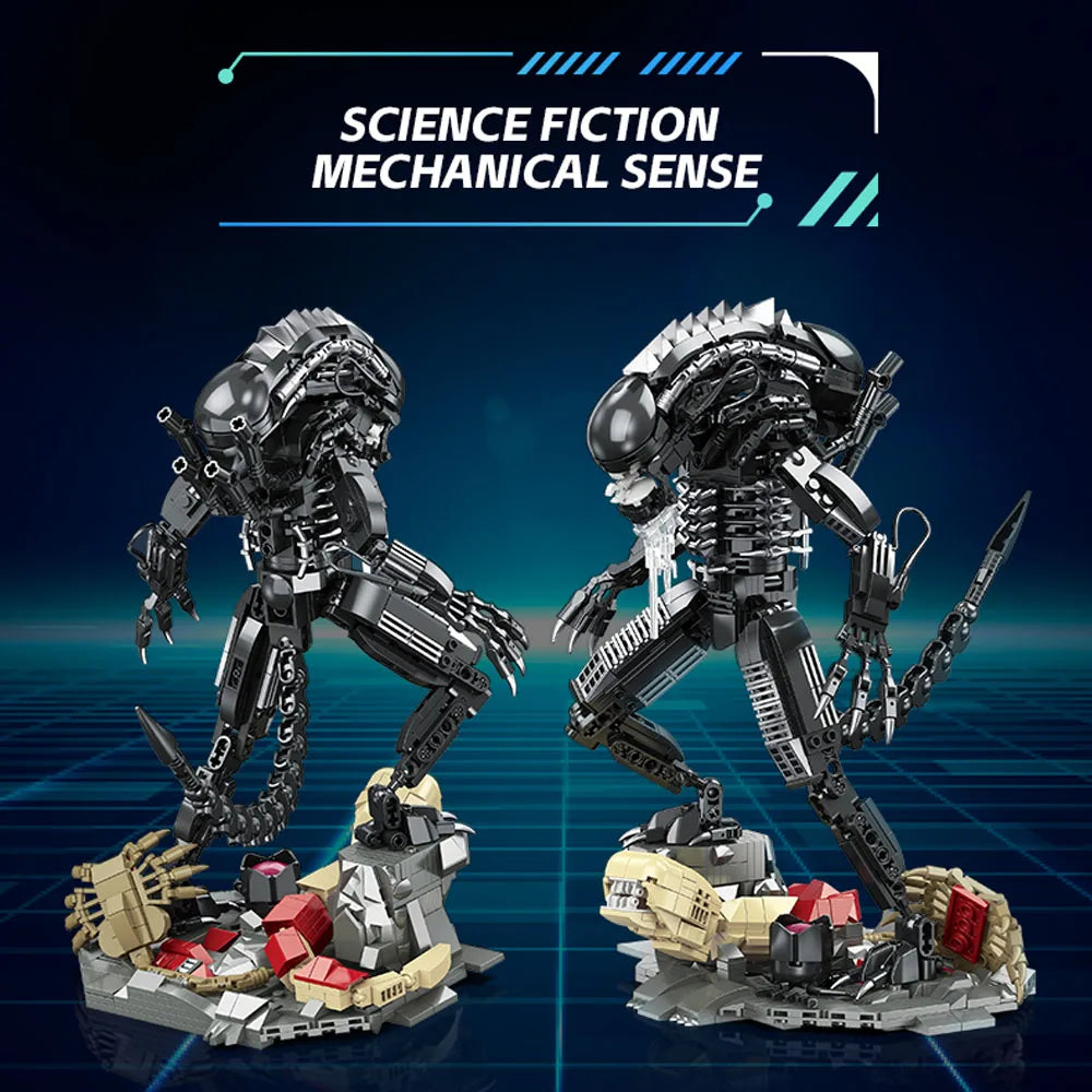 In Stock Battle Robot Alien Building Block Xenomorph Toy 882pcs