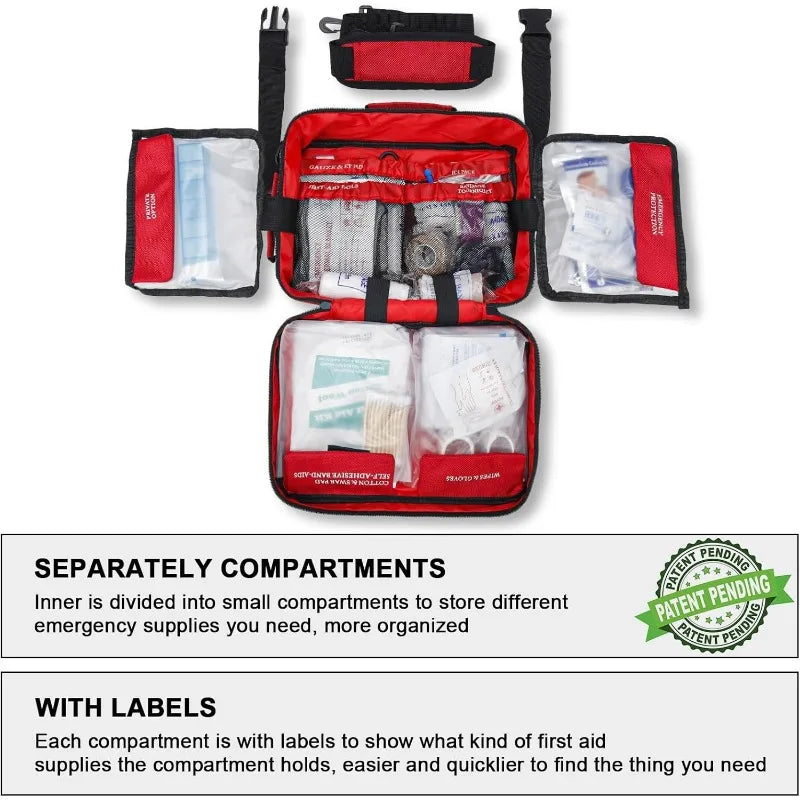 Premium 420 Piece Large First Aid Kit for Home and Travel