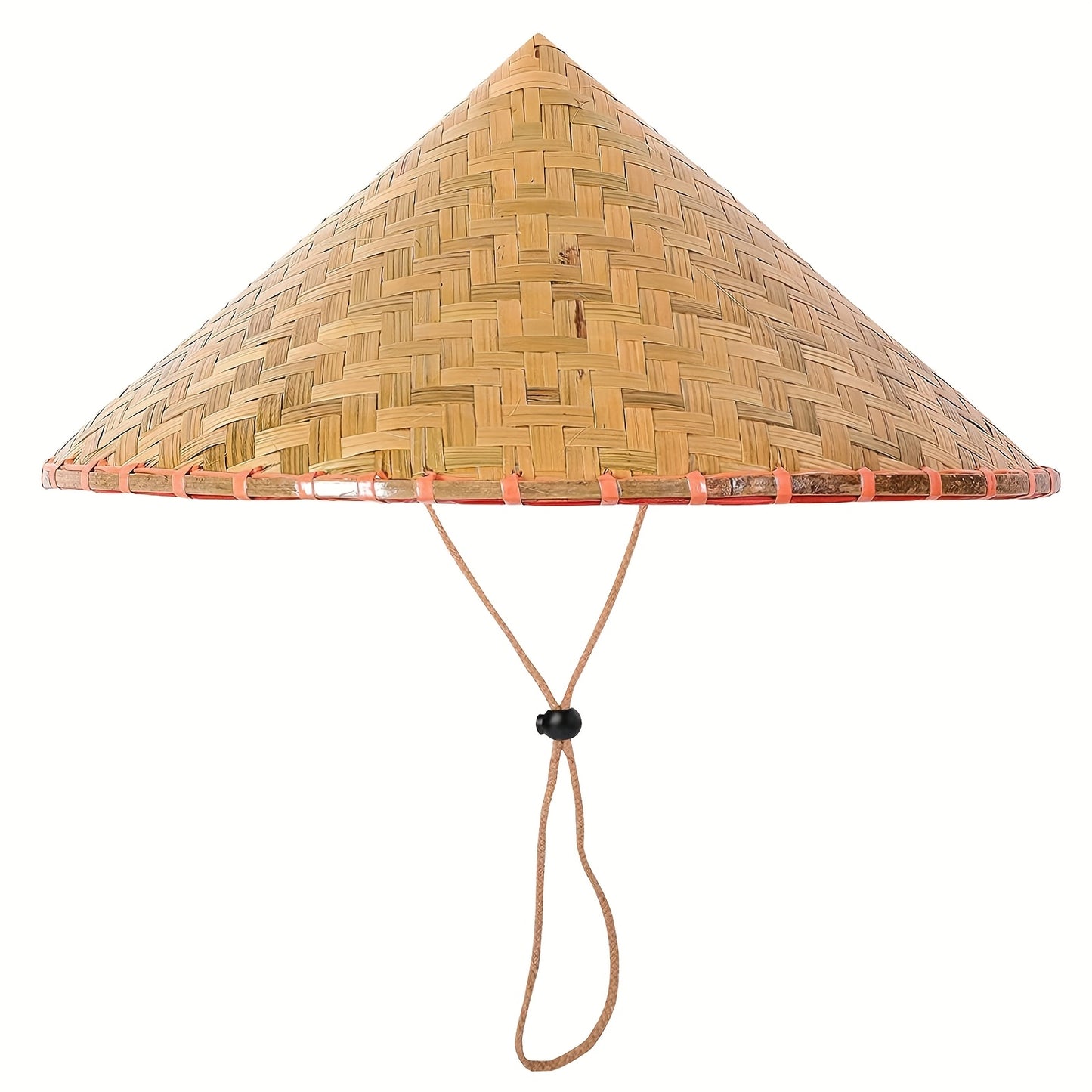 Boho Ethnic Handmade Bamboo Straw Hat, Crochet Weave