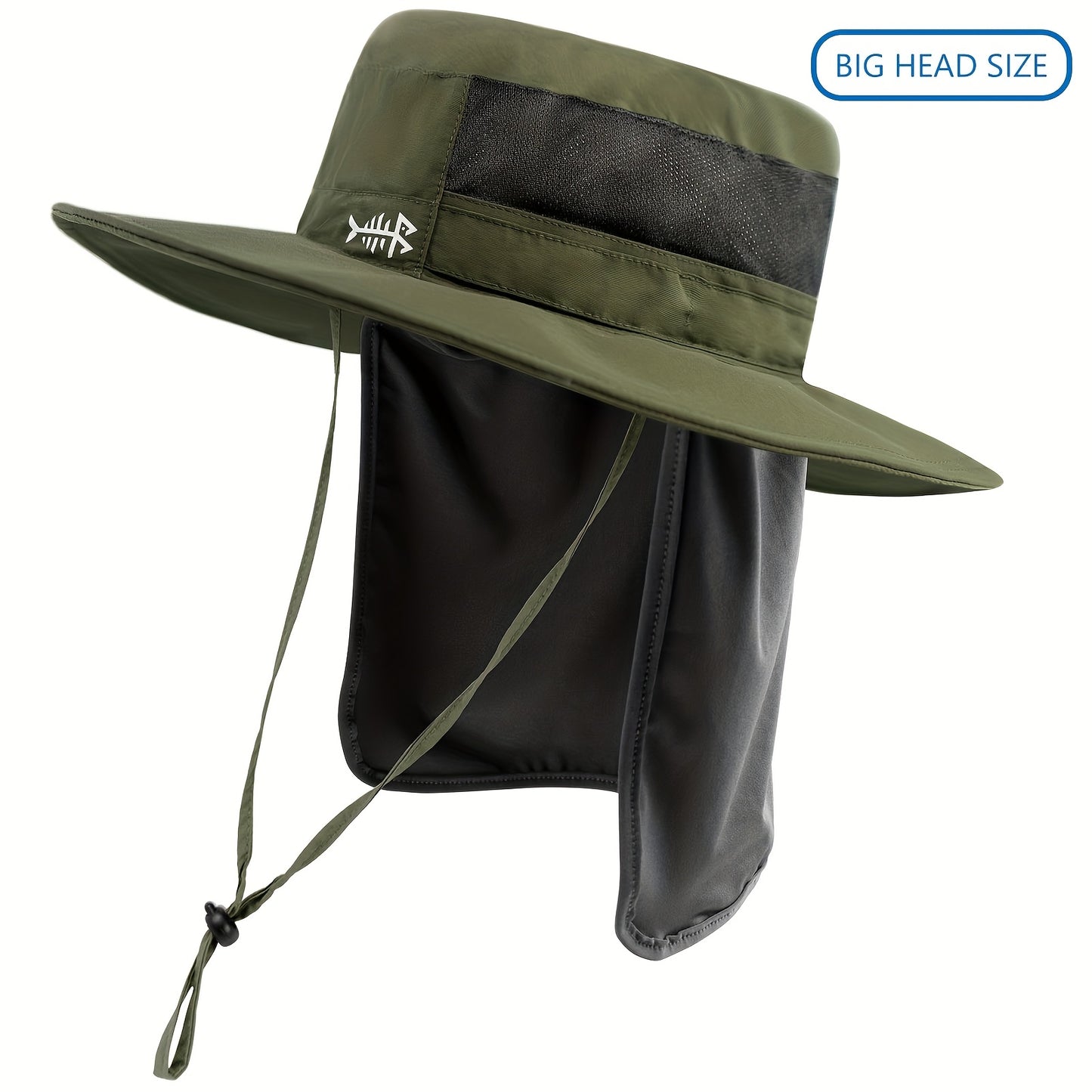 Bassdash UPF 50+ UV Protection Bucket Hat Water Resistant with Detachable Neck Flap