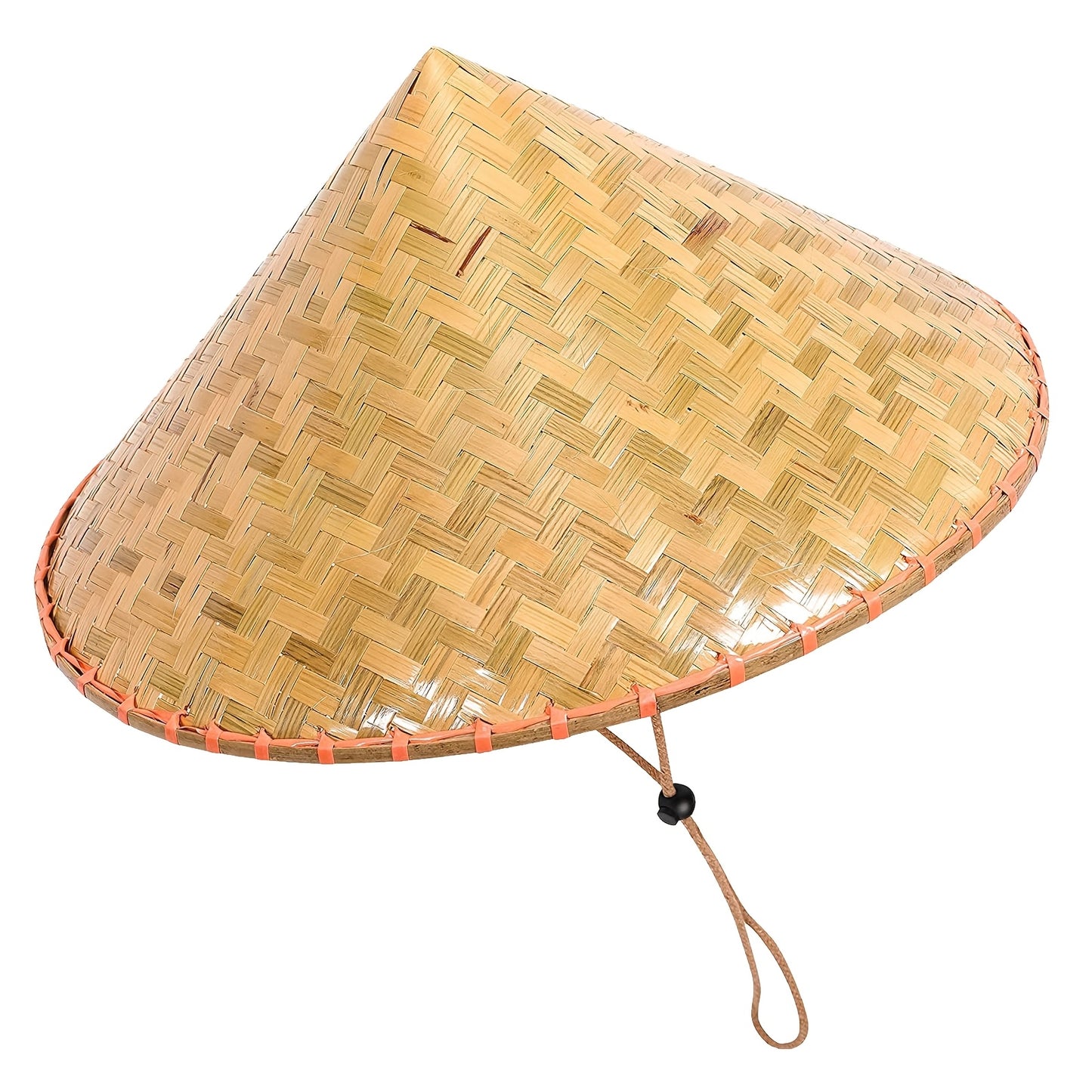 Boho Ethnic Handmade Bamboo Straw Hat, Crochet Weave