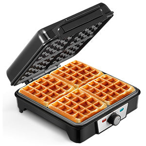 4-Slice Belgian Waffle Maker 3 Browning Levels Compact Design