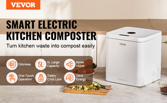 VEVOR 5 L Electric Composter Food Recycler For Natural Fertilizer
